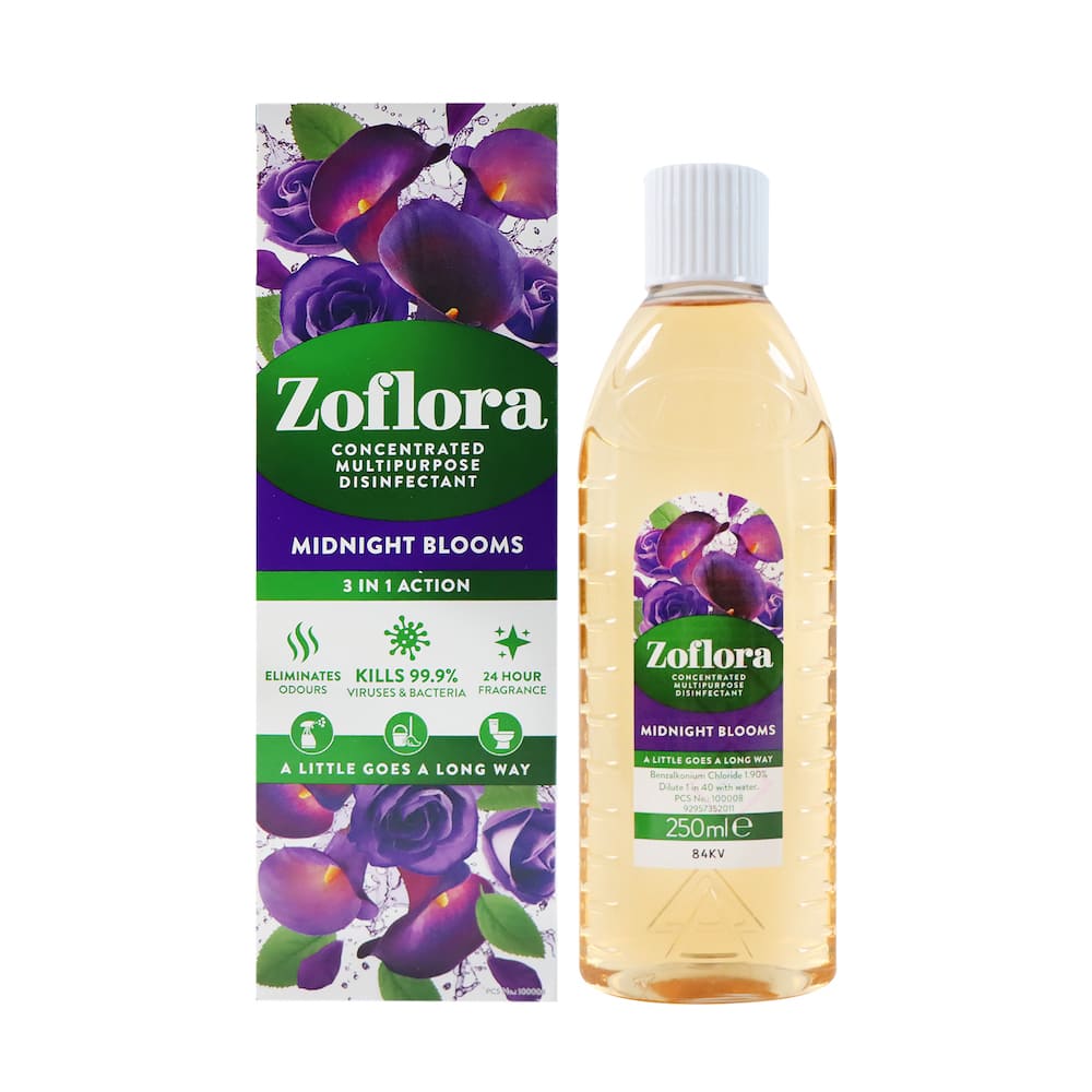 Zoflora Concentrated Multipurpose Disinfectant Midnight Blooms 250ml