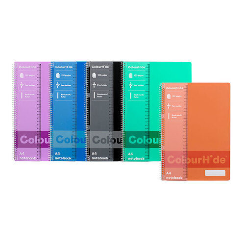 Colourhide Notebook A4 Assorted 120pg