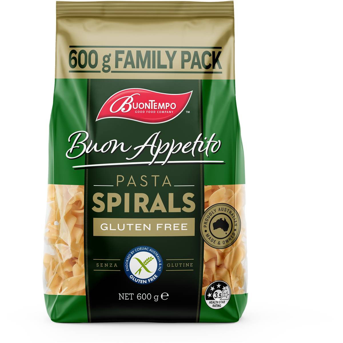 Buon Tempo Pasta Spirals GF 600g