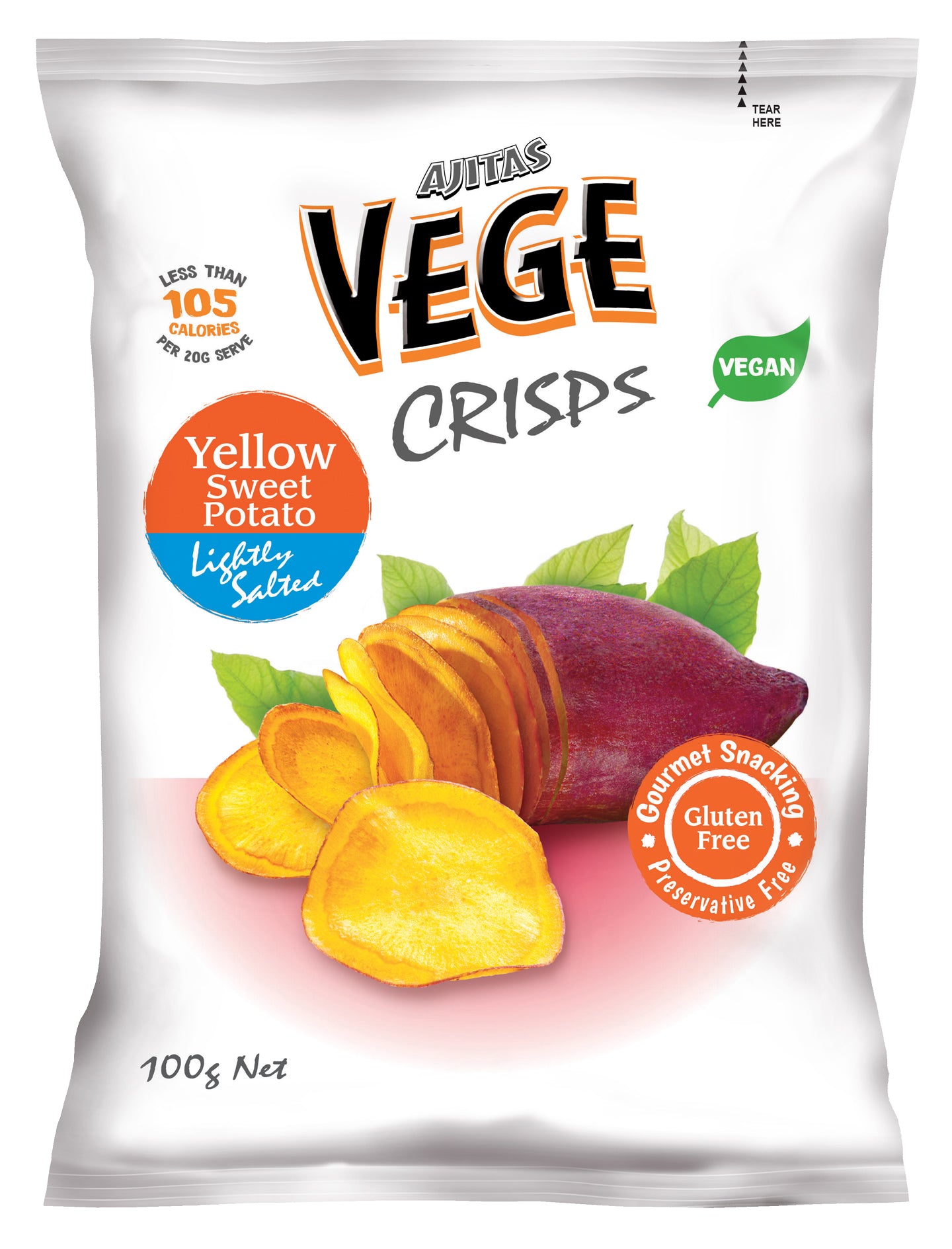 Vege Deli Crisps Yellow Sweet Potato 100g