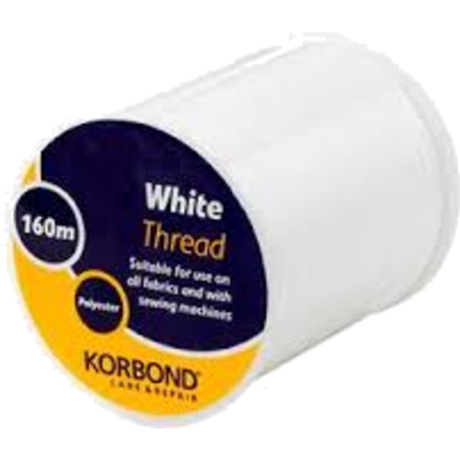 Korbond Thread Poly White 160m