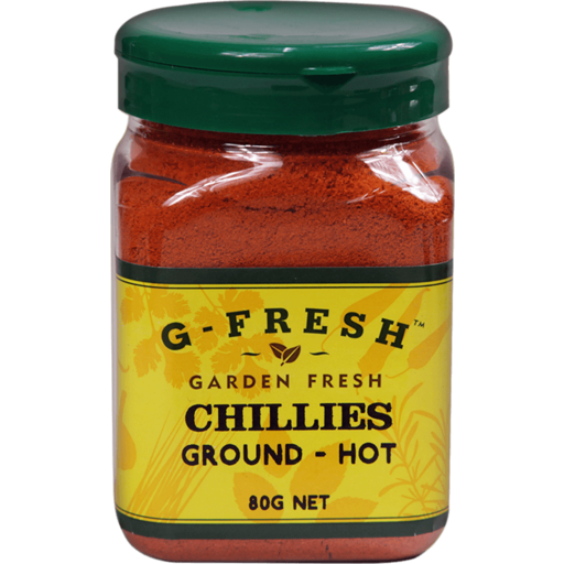 G Fresh Chillies Ground Hot 80g