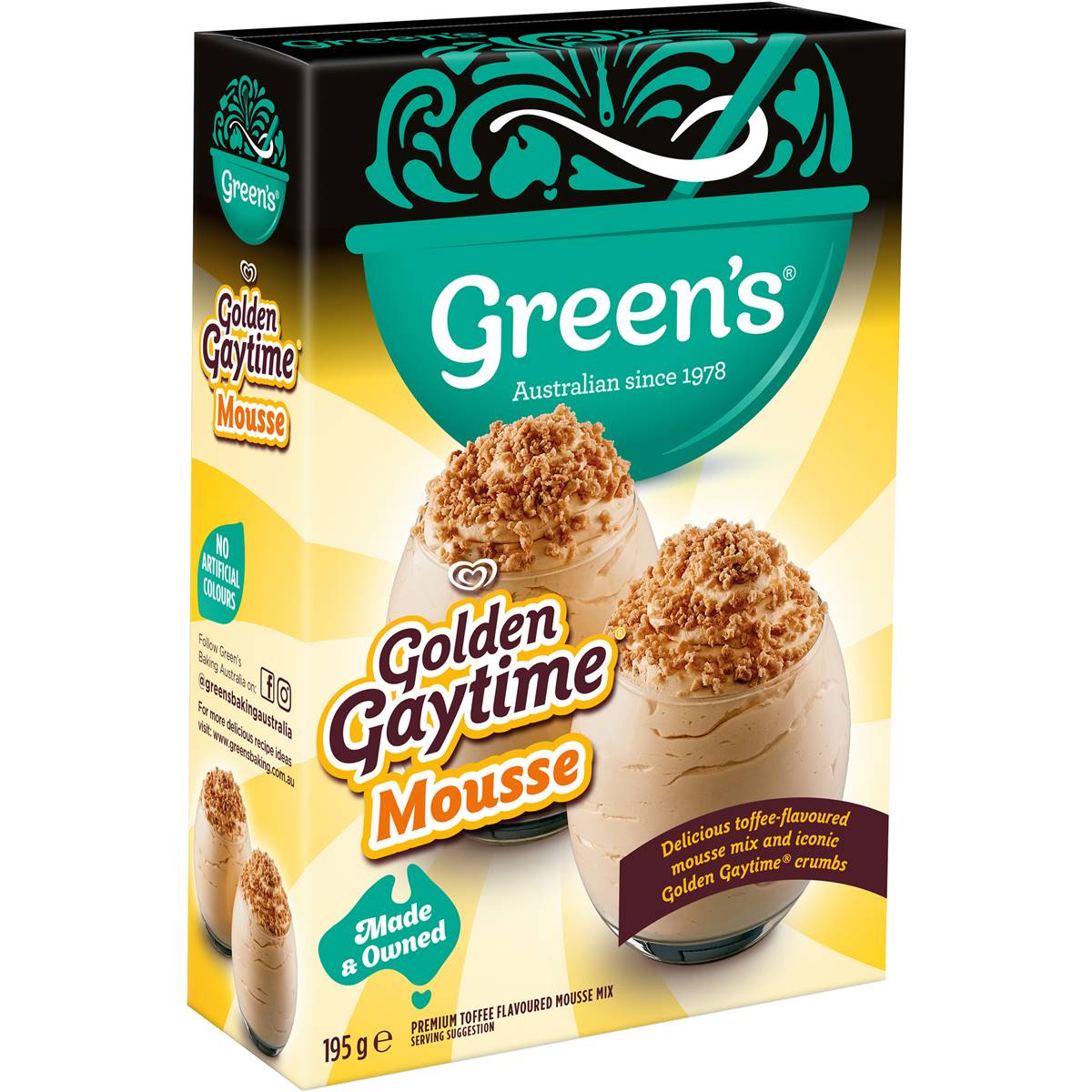 Greens Mousse Mix Golden Gaytime 195g