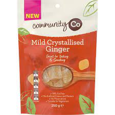 Community Co Mild Crystalised Ginger 250g