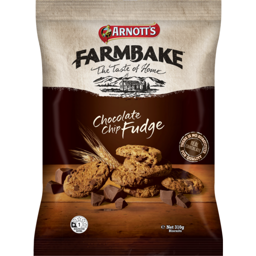 Arnotts Farmbake Cookies Fudge Choc Chip 310g