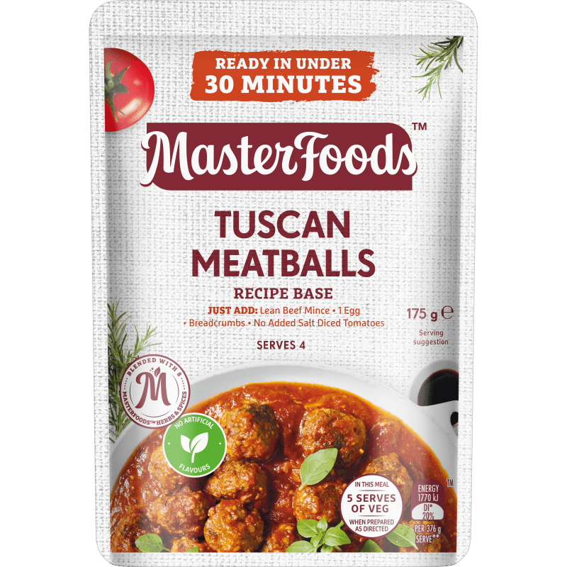 Masterfoods Recipe Base Tuscan Meatballs 175g