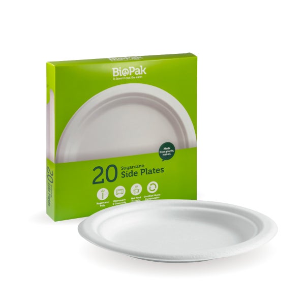 Biopak Side Plate 18cm 20pk