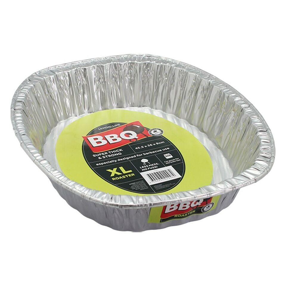 Lemon & Lime Foil Roasting Tray Oval Heavy Duty 45.5 x 36 x 9cm