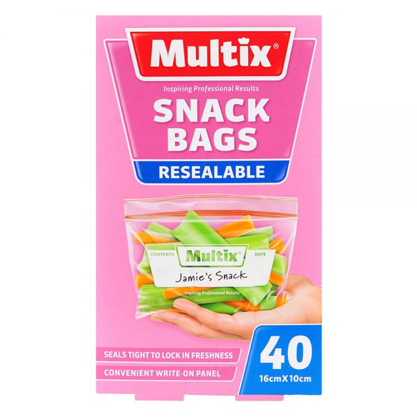 Multix Snack Size Resealable Bags 40pk