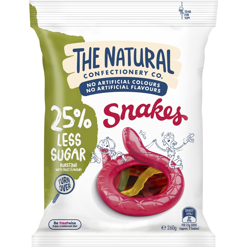 Natural Confectionery Co Snakes 230g