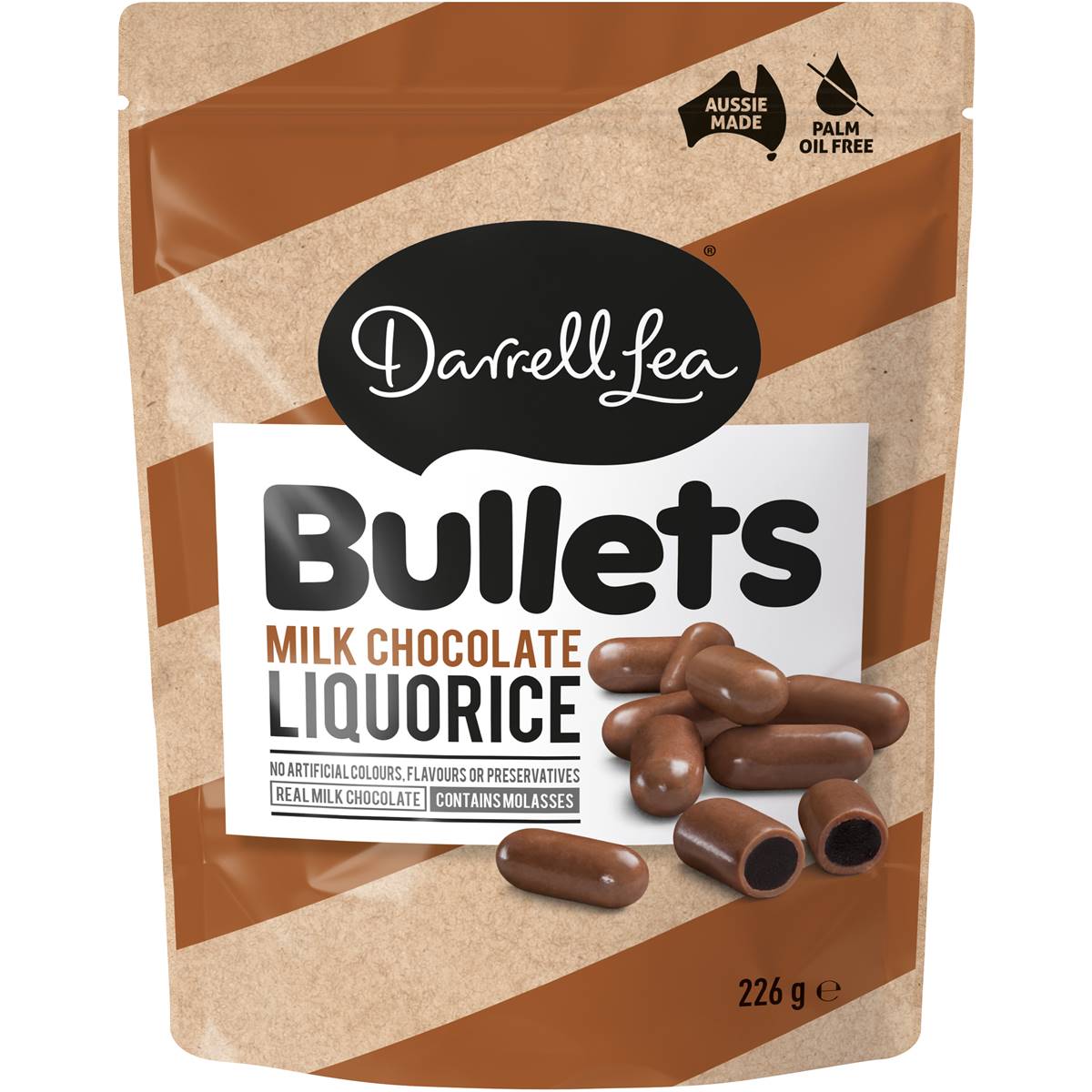 Darrell Lea Bullet Milk Chocolate 226g