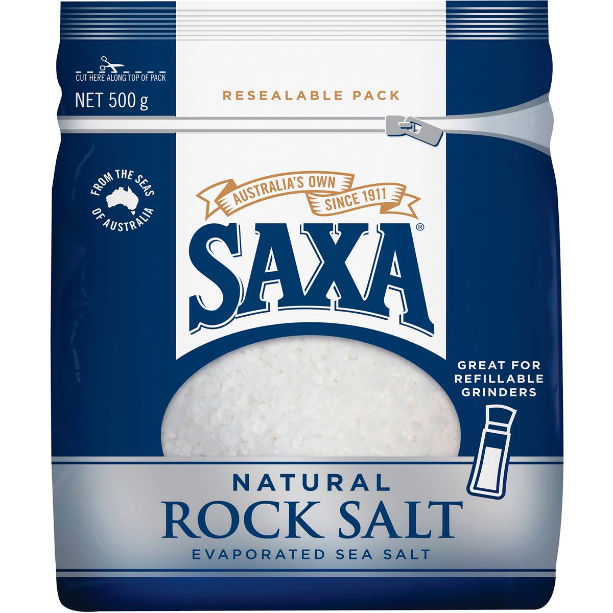 Saxa Natural Rock Salt 500g