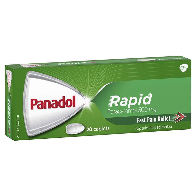 Panadol Rapid Paracetamol 20 Caplets 500mg