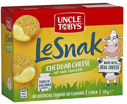 Uncle Tobys Le Snak Cheddar Cheese 6pk