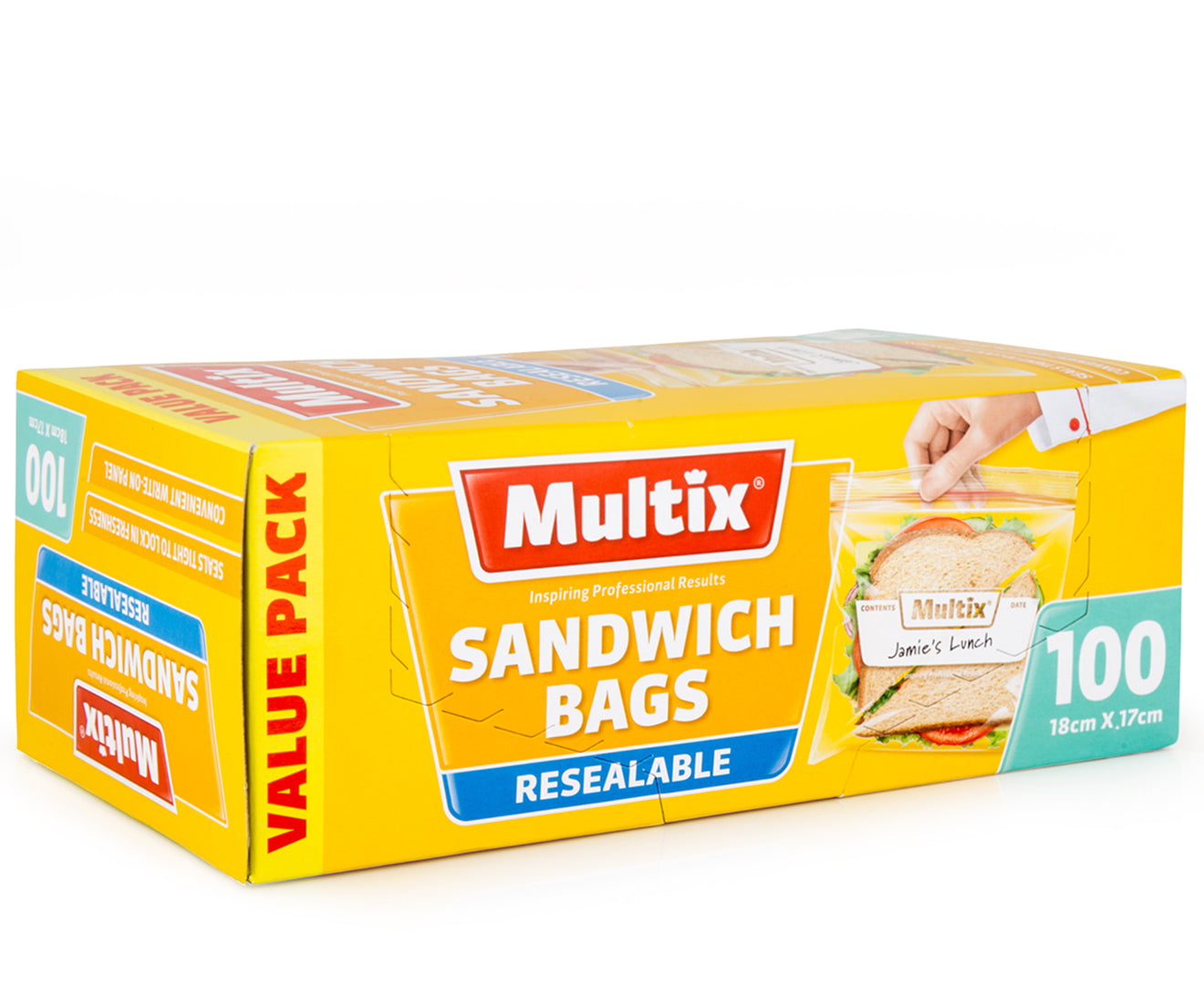 Multix Sandwich Bags Resealable 100pk