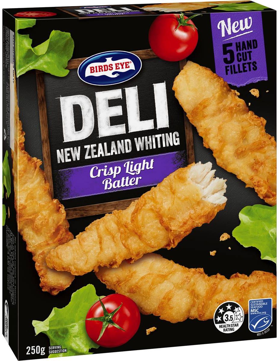 Birds Eye Deli NZ Whiting in Crisp Batter 250g 5pk