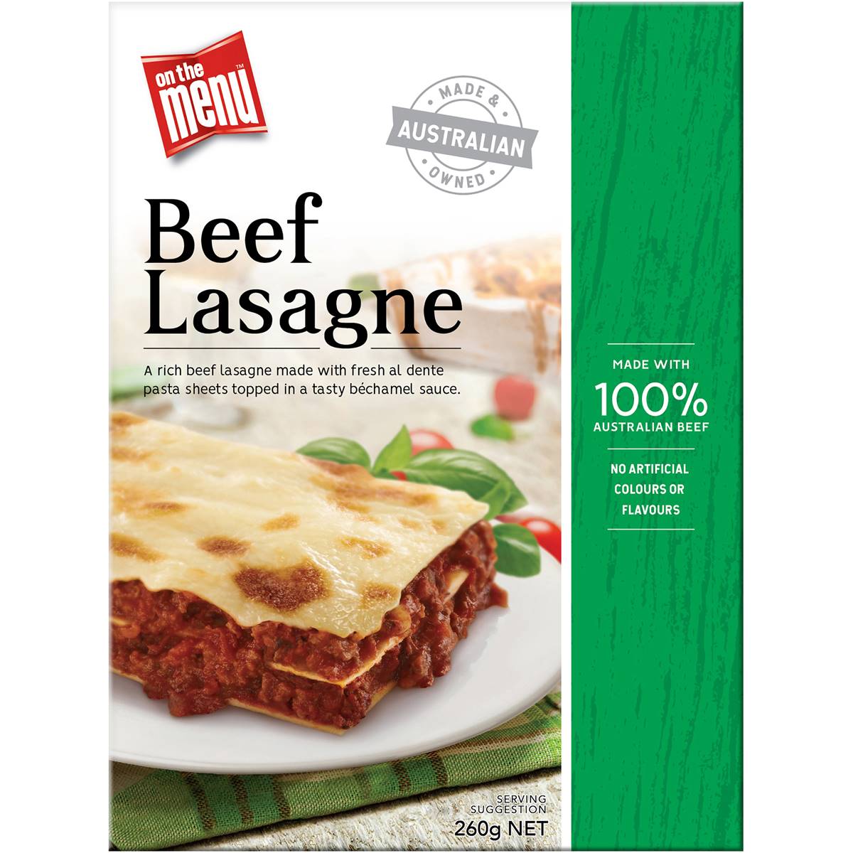 On The Menu Lasagne Beef 260g