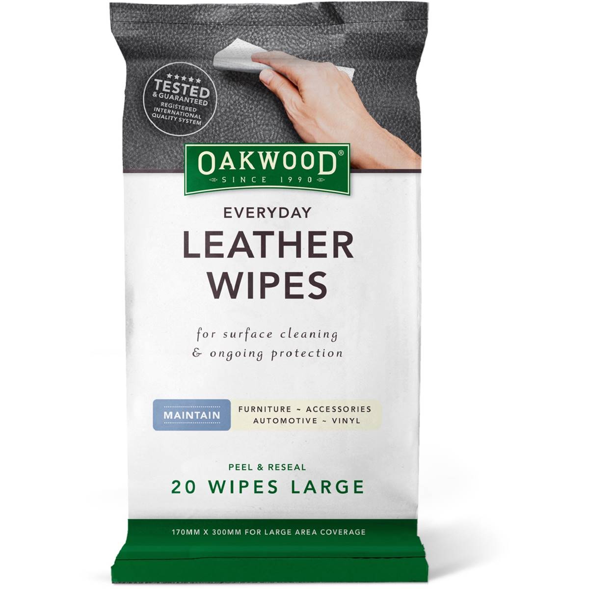 Oakwood Leather Wipes 20pk