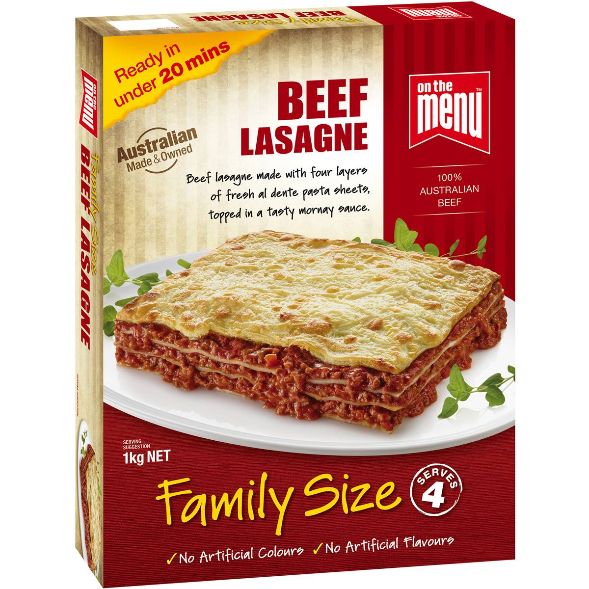 On The Menu Lasagne Beef 1kg