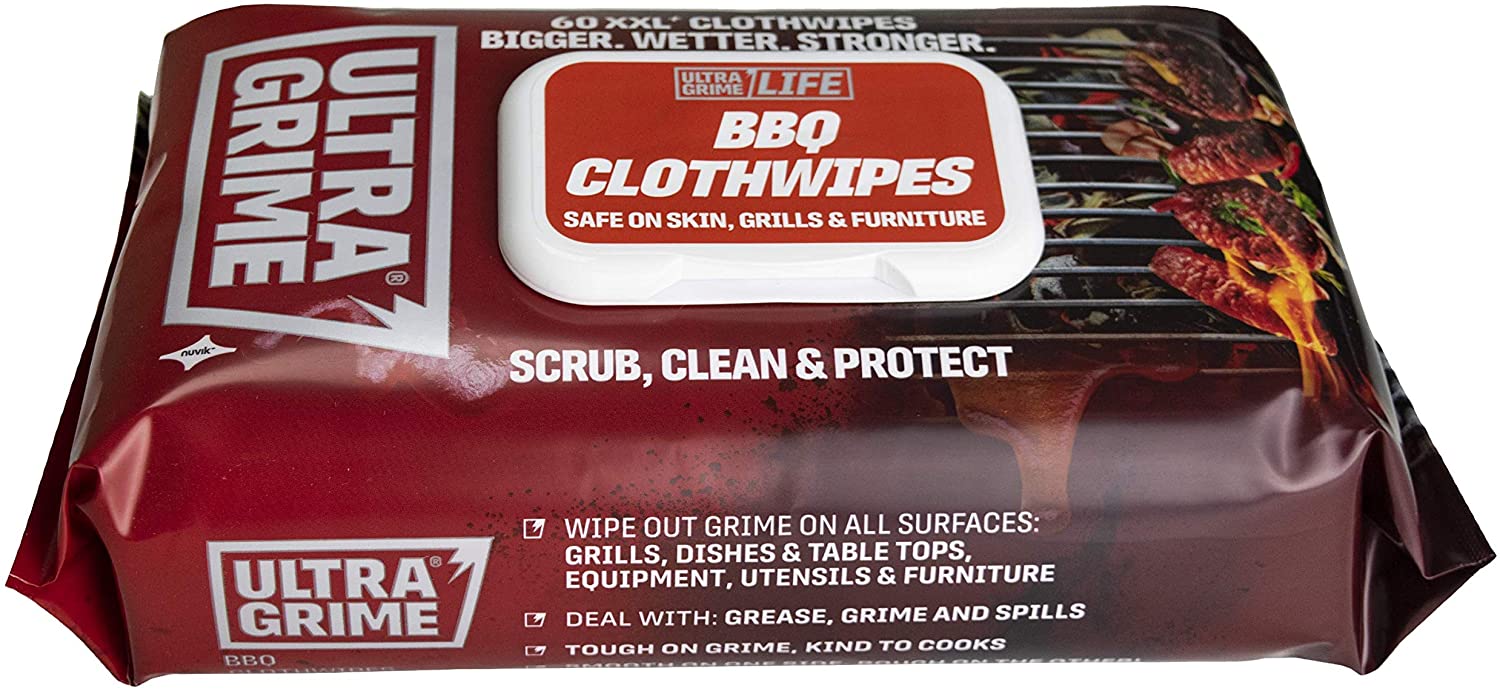 Ultra Grime Life BBQ XXL+ Clothwipes 60pk