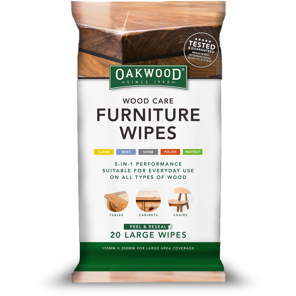 Oakwood Wood Care Furniture Wipes 20pk