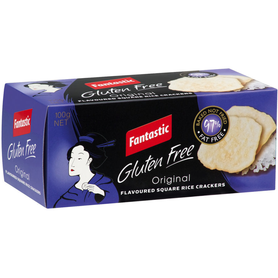 Fantastic GF Square Rice Biscuit Lightly Salted 100g