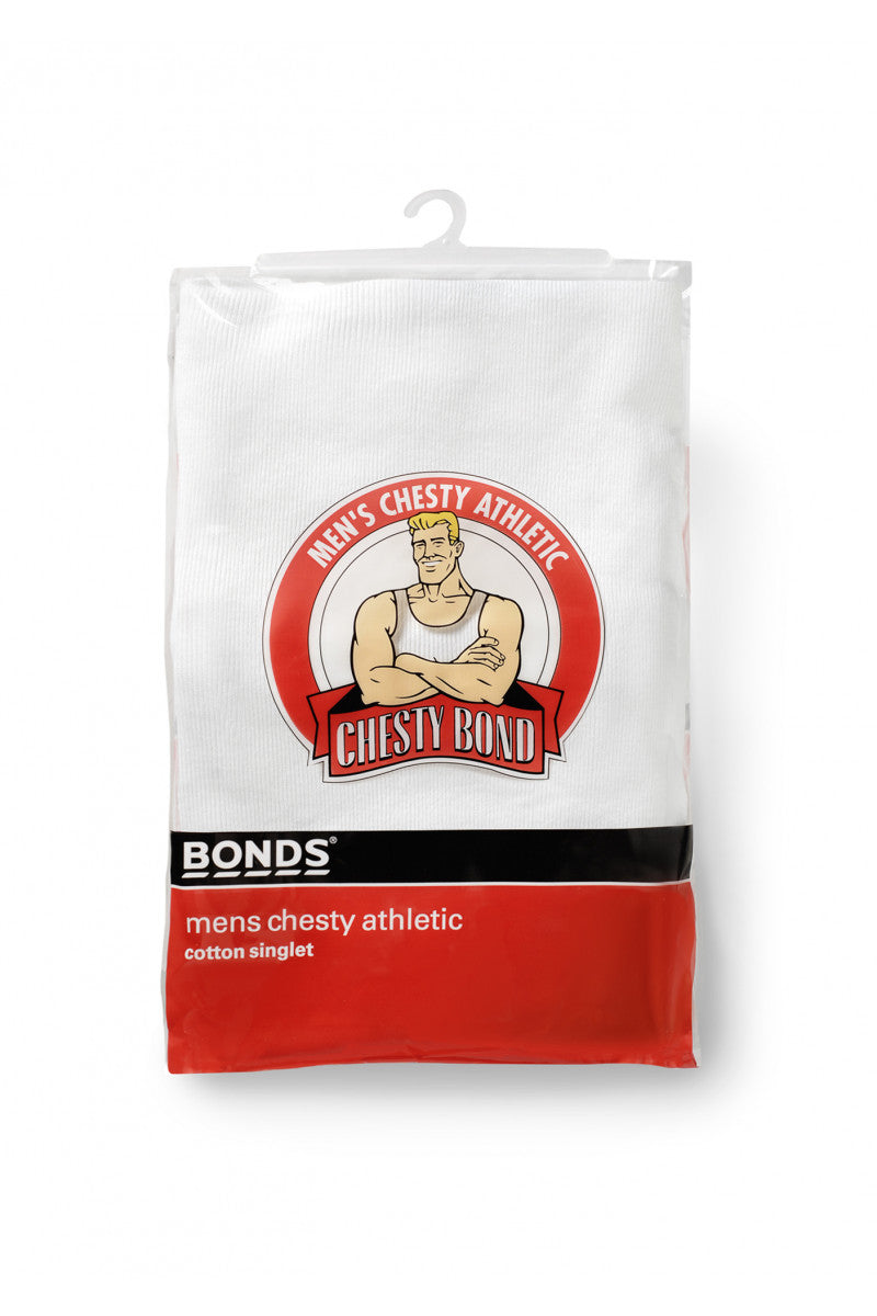 Bonds Mens Chesty Cotton Singlet White 2pk