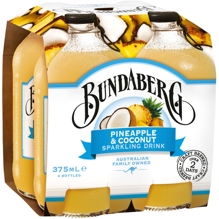 Bundaberg Pineapple & Coconut Sparkling 375ml 4pk