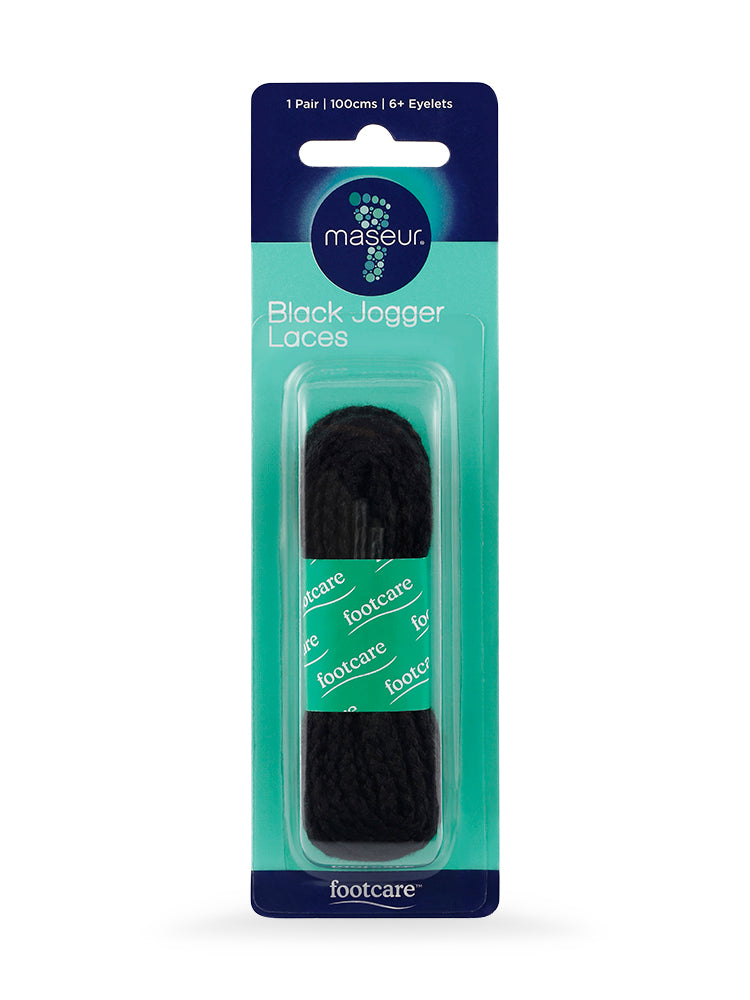 Footcare Maseur Black Jogger Laces 100cm