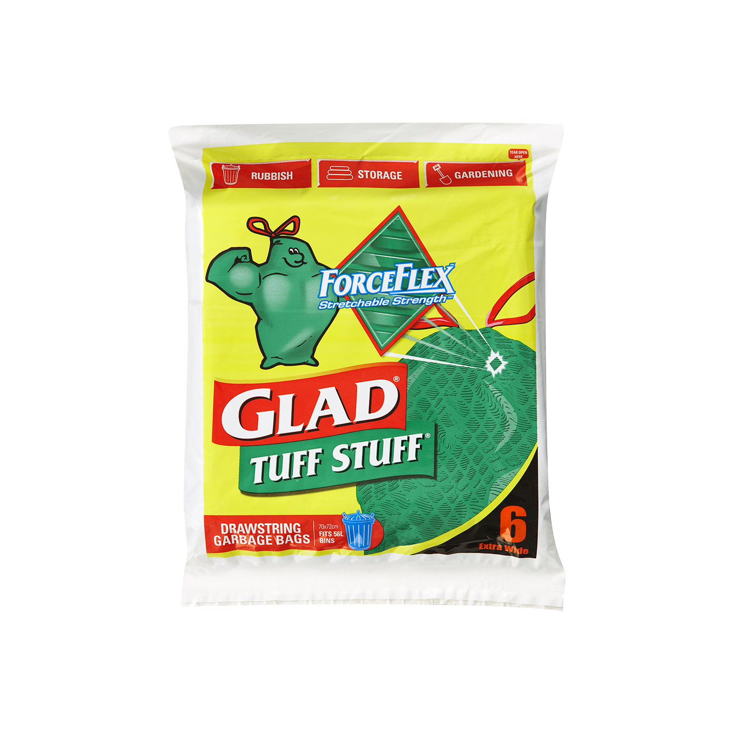 Glad Garbage Bags Drawstring 6pk