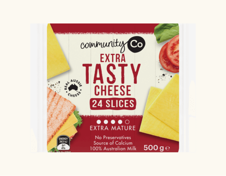 Community Co Cheese Slices Extra Tasty 500g