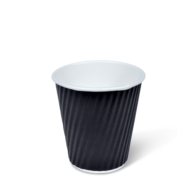 Detpak Black Ripple Cup 8oz 40pk