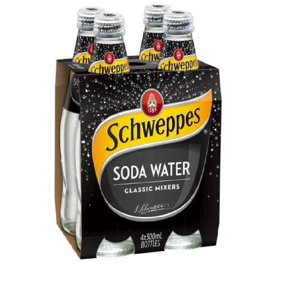 Schweppes Soda Water 300ml 4pk