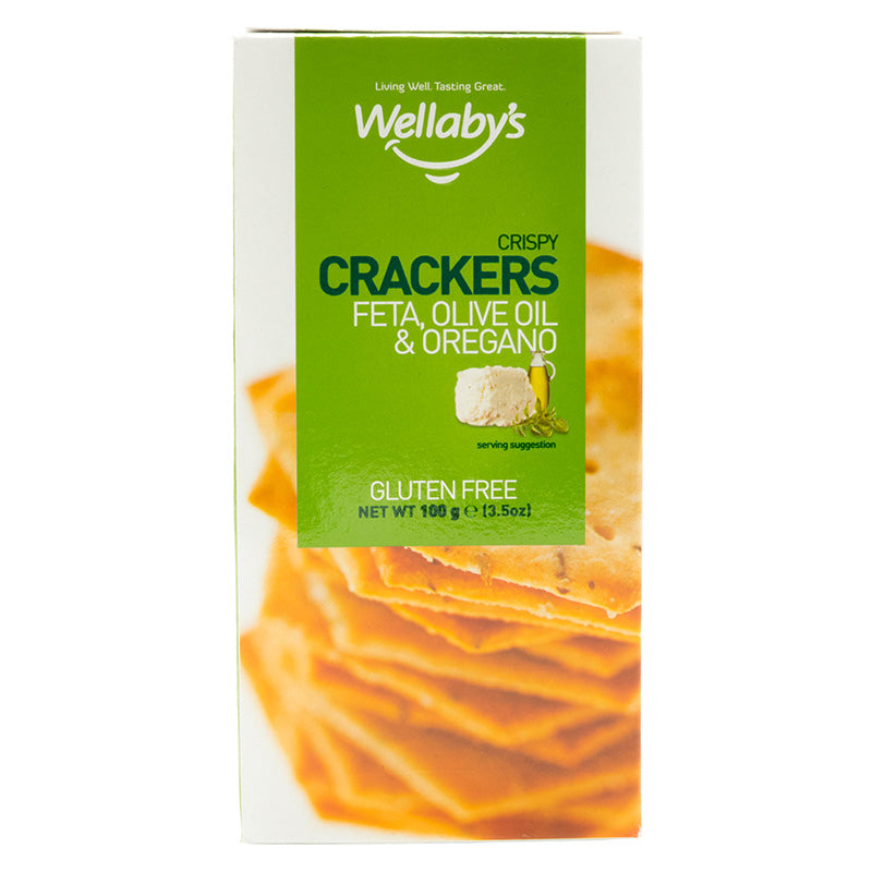 Wellaby's Fetta Oregano and Olive Oil Crackers 100g