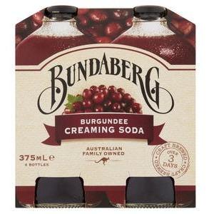 Bundaberg Burgundee Creaming Soda 375ml 4pk