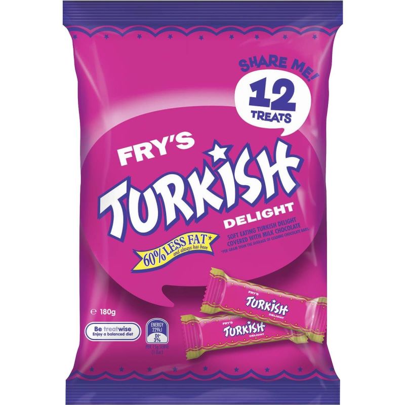 Cadbury Sharepack Turkish Delight 180g 12pk