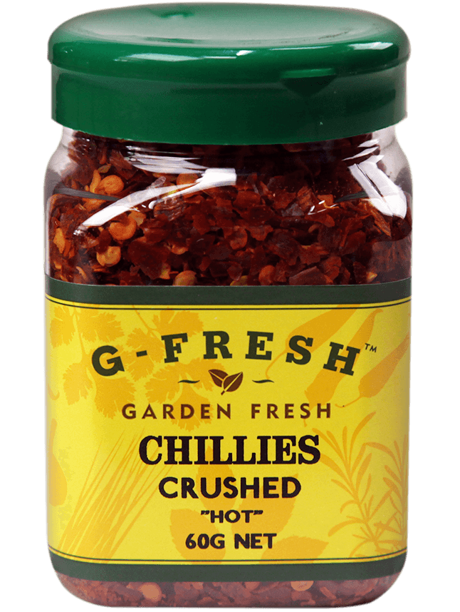 G Fresh Chillies Crushed Hot 60g