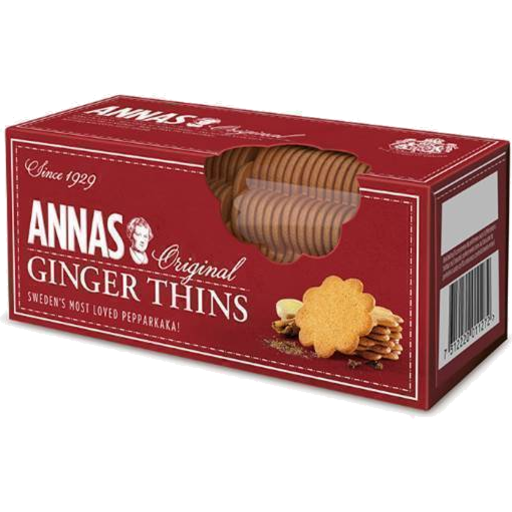 Lotus Annas Thins Ginger 150g