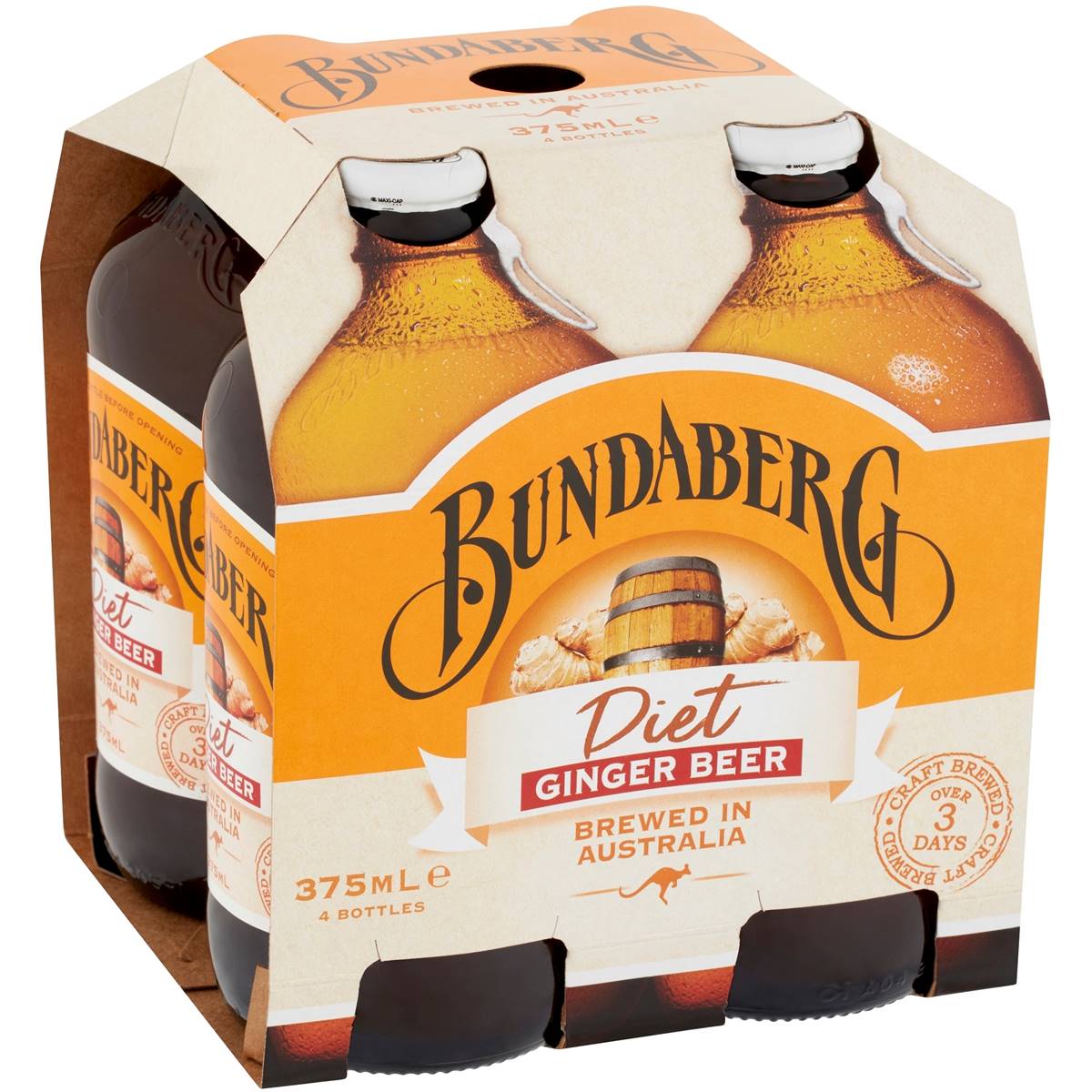 Bundaberg Diet Ginger Beer 375ml 4pk