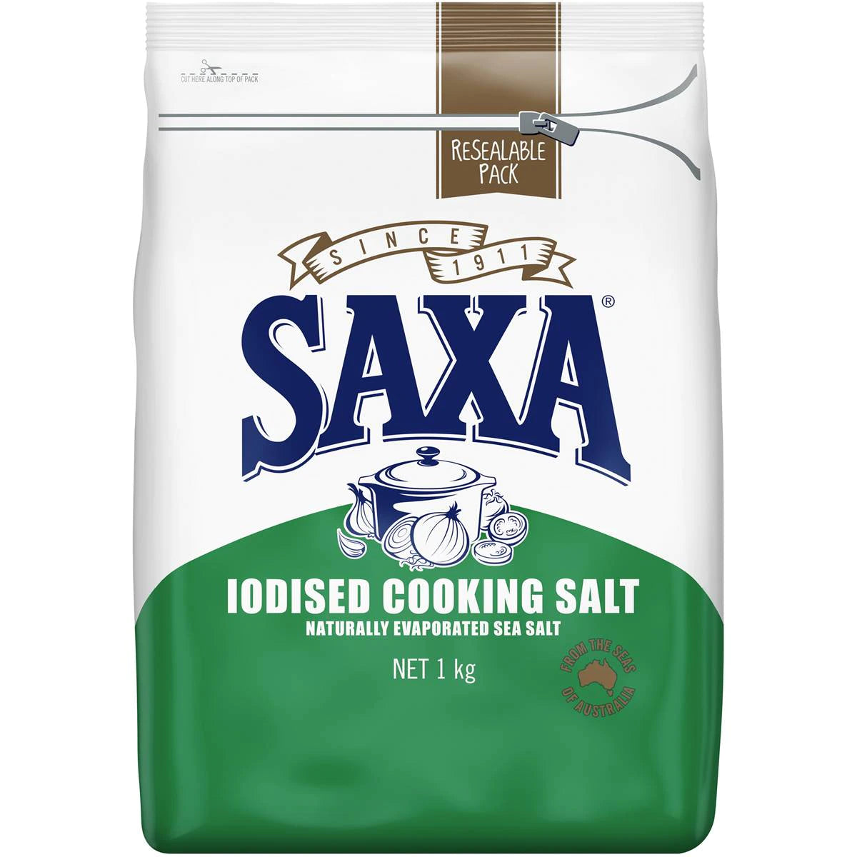 Saxa Cooking Salt Iodised 1kg