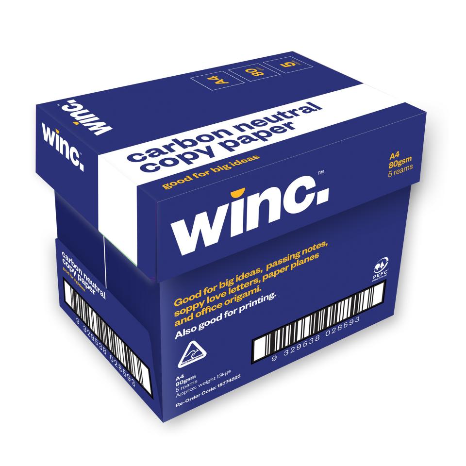 Winc Copy Paper White A4 80gsm 5pk