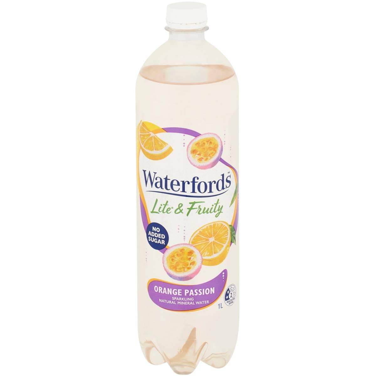 Waterfords Lite & Fruity Sparkling Mineral Water Orange Passion 1L