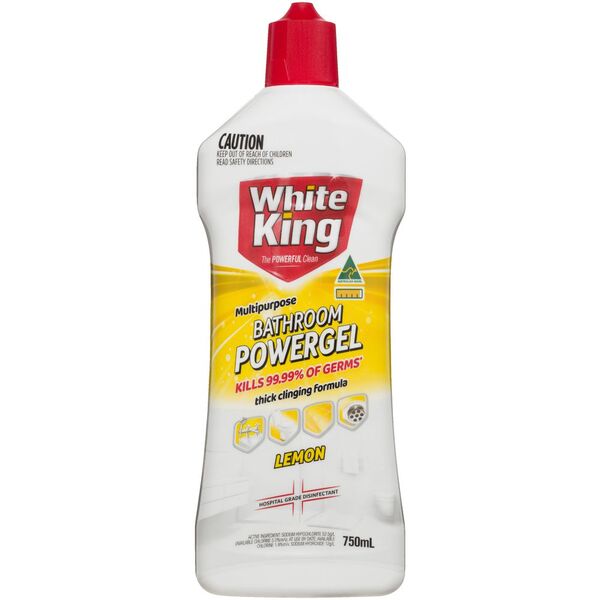 White King Bathroom Gel Lemon 750ml