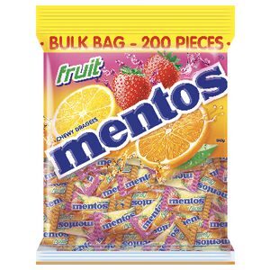 Mentos Fruit Individually Wrapped 200pk