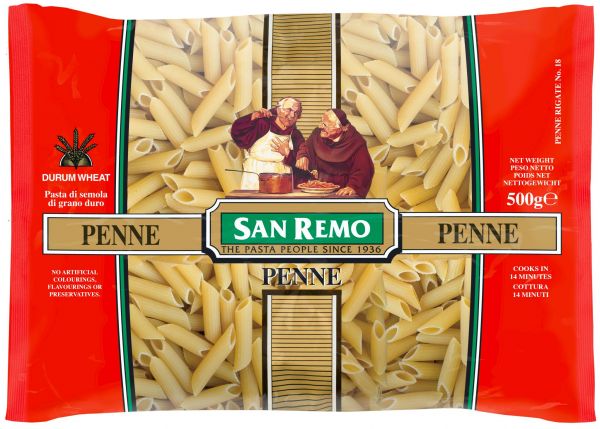 San Remo Pasta Penne No18 500g