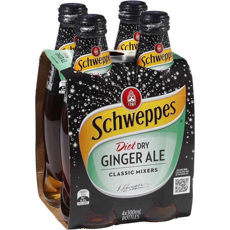 Schweppes Diet Dry Ginger Ale 300ml 4pk