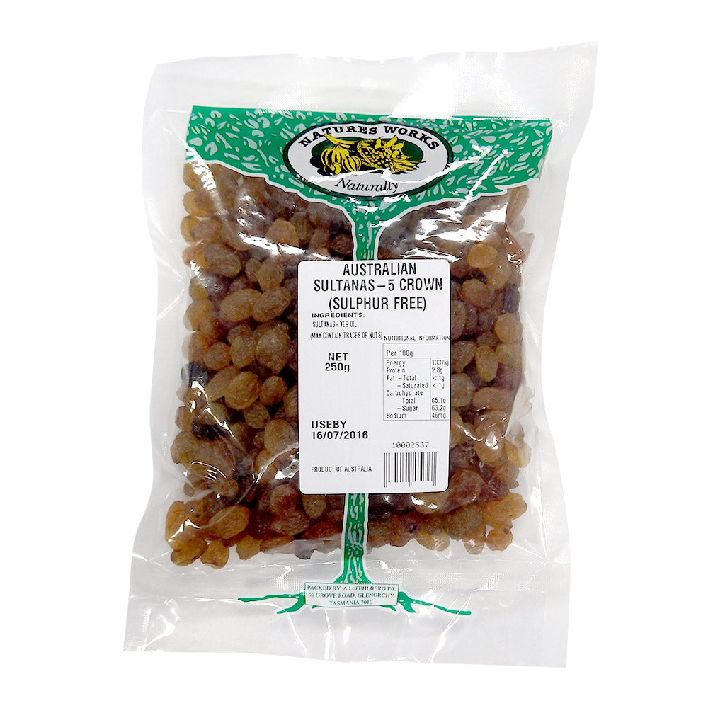 Natures Works Sultanas 250g