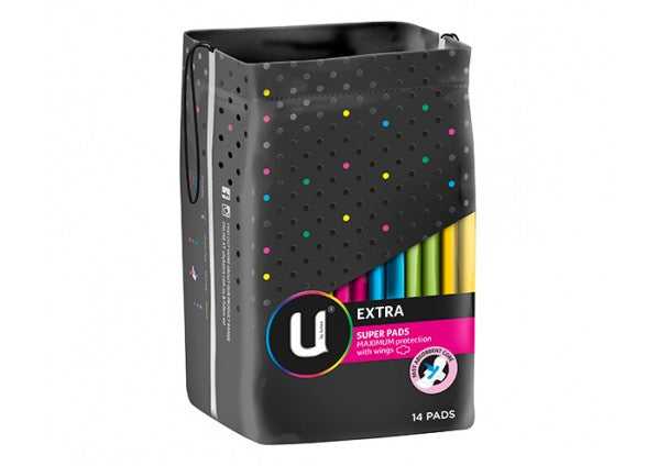 U by Kotex Pads Extra Super with Wings 14pk